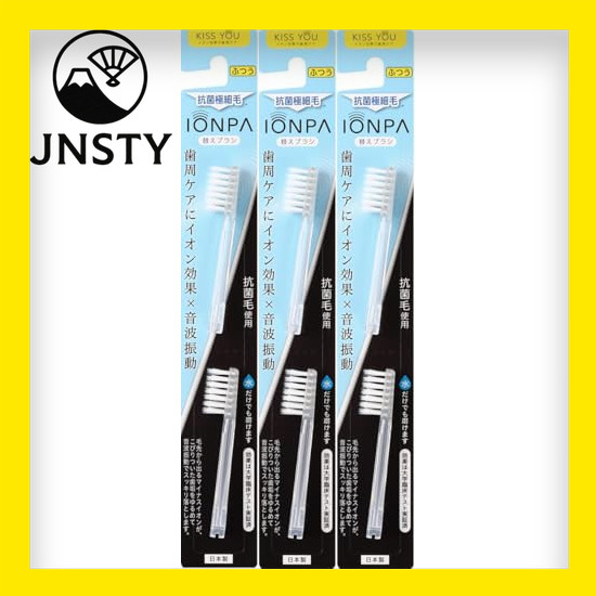 toothbrush- Kiss-You IONPA 2 x 3 sets of 2 spare brushes Antibacterial ultrafine bristles Ionic Soni