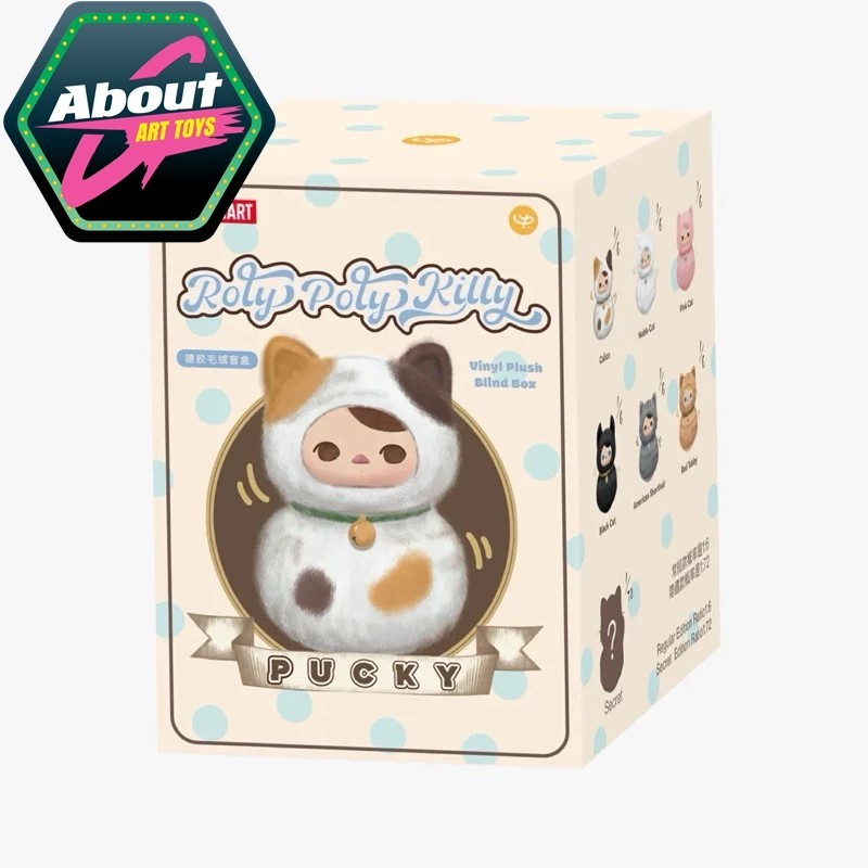 พร้อมส่ง แบบสุ่ม Pucky Roly Poly Kitty Series Vinyl Plush ของแท้ By Popmart