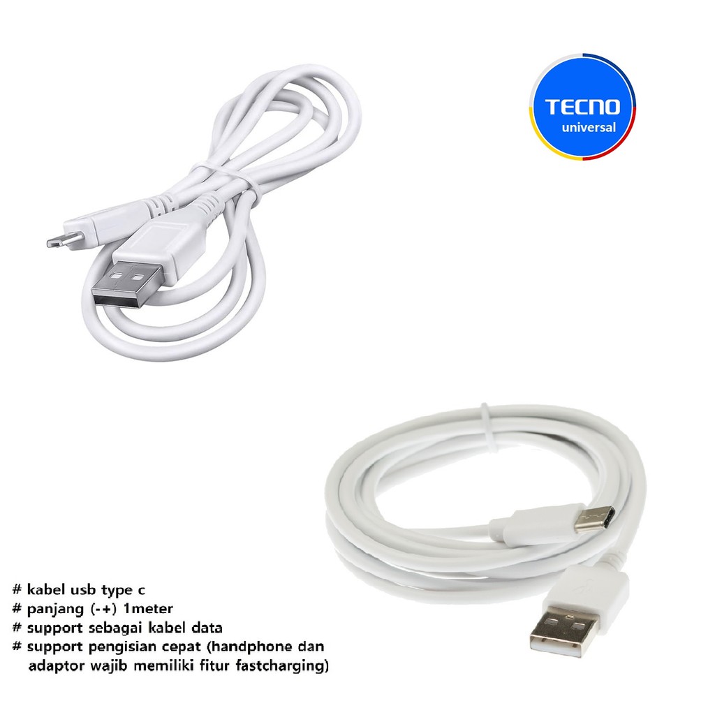 เครื่องชาร์จสาย Usb C & micro tecno spark GO 1 (KC1) - spark GO 1S (KL4H) - spark GO 2020 (KE5S) - s