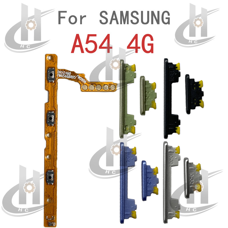 สําหรับ Samsung Galaxy A54 4G A346 ปุ่มสายไฟ Flex Cable Keys ปุ่มปิดระดับเสียงขึ้นและลงปุ่มด้านข้างอะไหล่ทดแทน