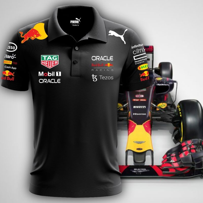 เสื้อฟอร์มูลาวัน F1 2025 Edition แขนสั้น ออกแบบโดยทีม Aston Martin, Honda และ Red Bull Racing สําหรับผู้ชาย
