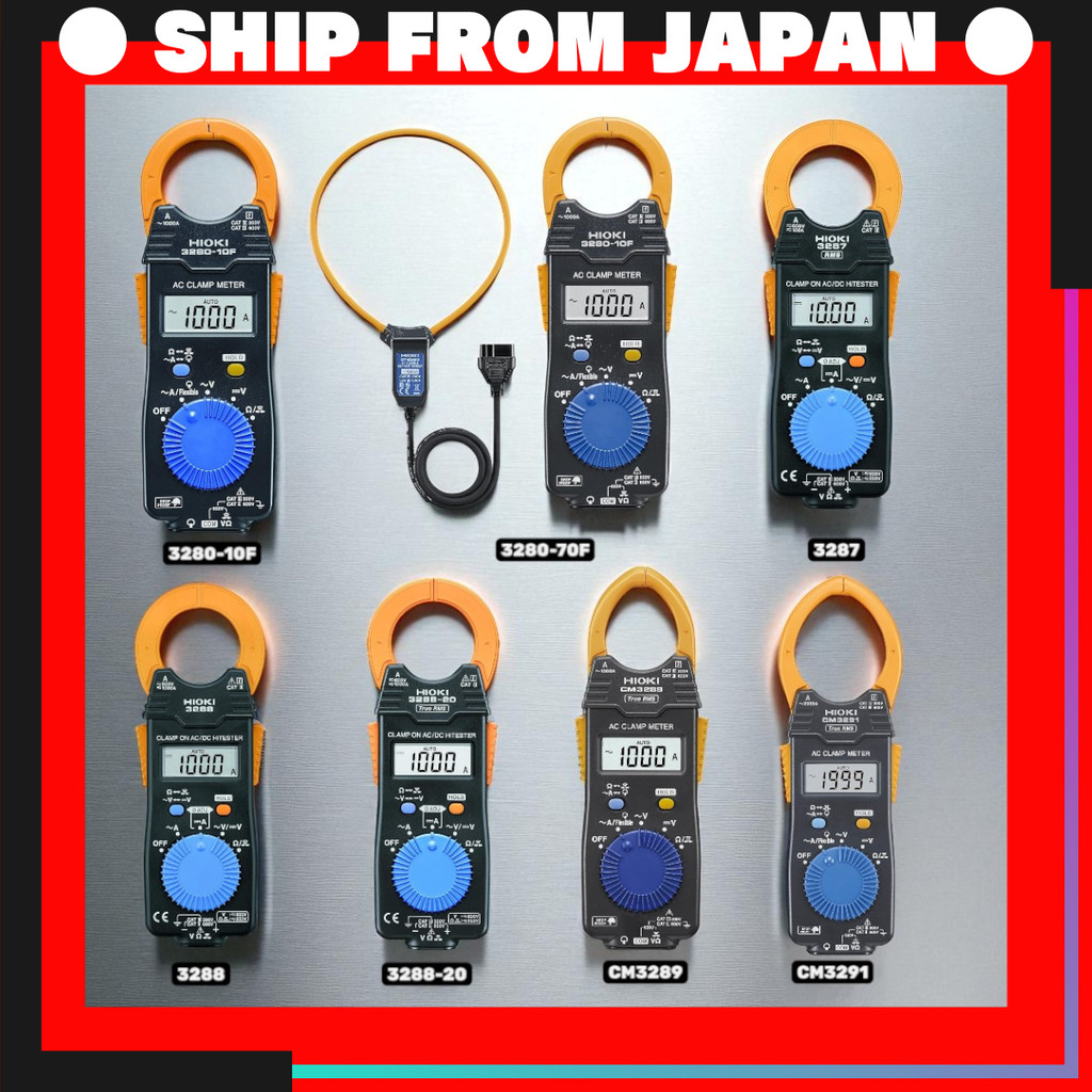 Hioki Compact Clamp Meter Series: รุ่น 3280‐10F, 3280‐70F, 3287, 3288, 3288-20, Cm3289 & Cm3291
