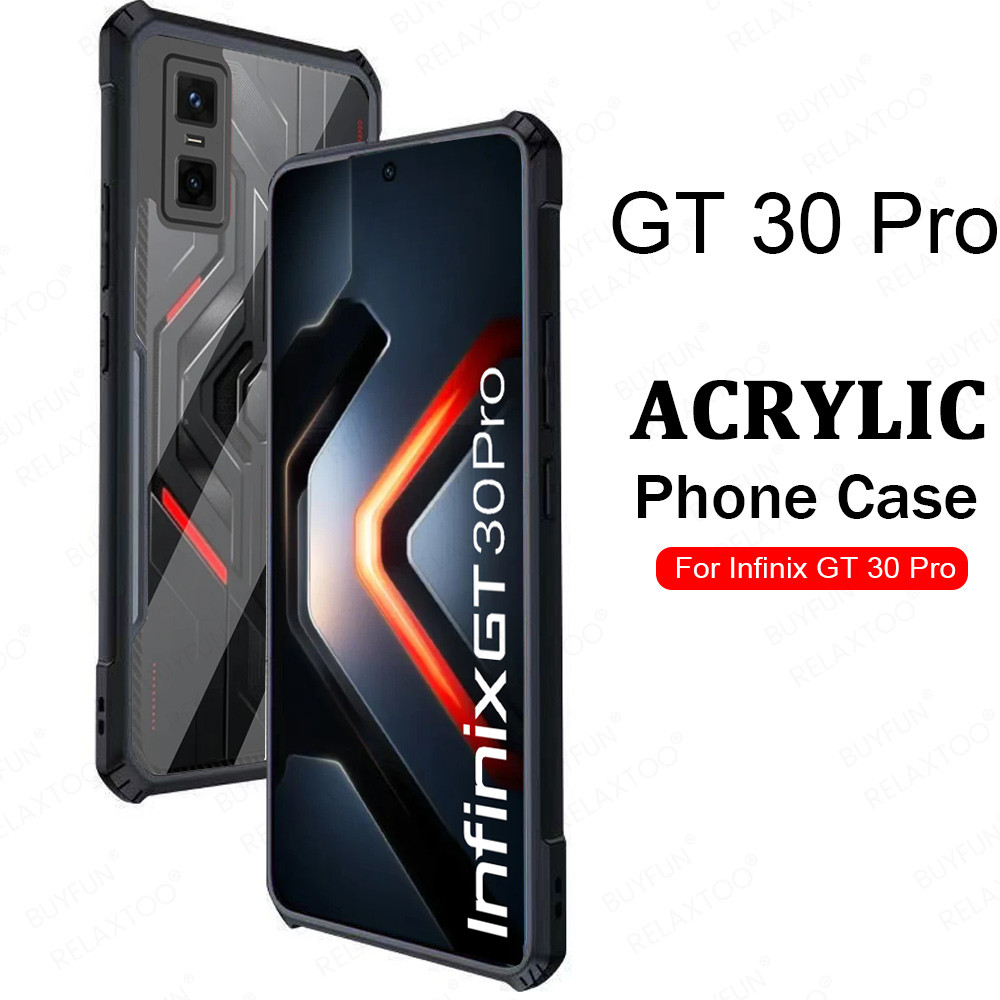 ​อะคริลิค + TPU ป้องกัน Transpaent สําหรับ Infinix GT30Pro ถุงลมนิรภัยกันกระแทกเคสโทรศัพท์ Infinix G