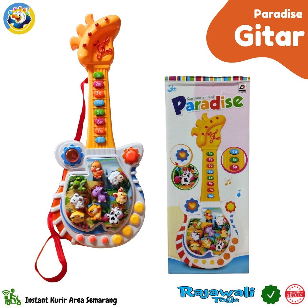 PARADISE GUITAR CY6077C/CHILDRENS TOY CHARACTER GUITAR MUSIC TOOL