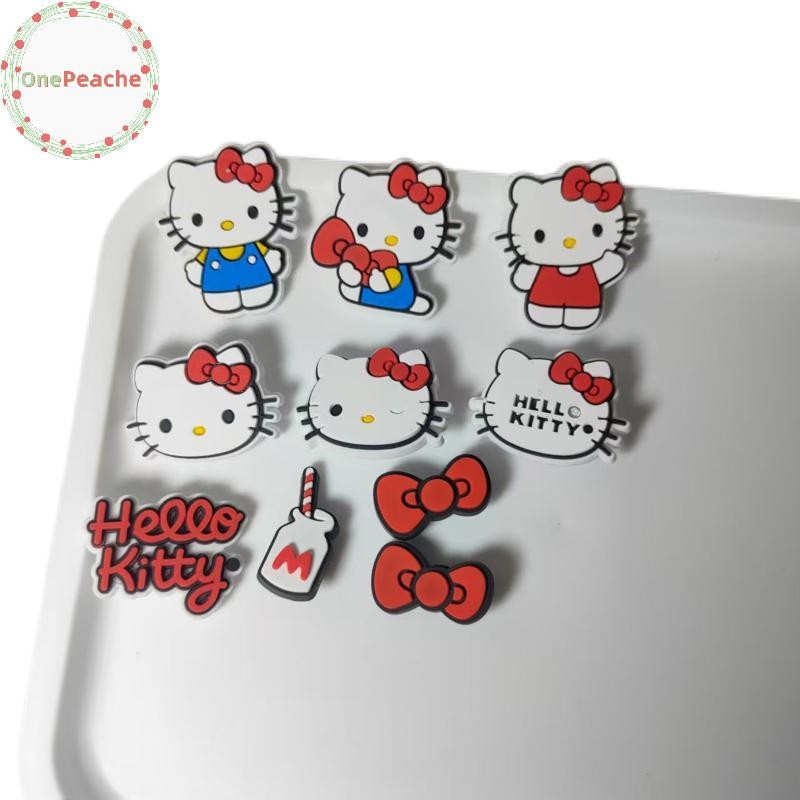 OnePeache 10 ชิ้น Kawaii Hello Kitty รองเท้า charms น่ารัก สำหรับตกแต่งรองเท้า DIY ของขวัญ