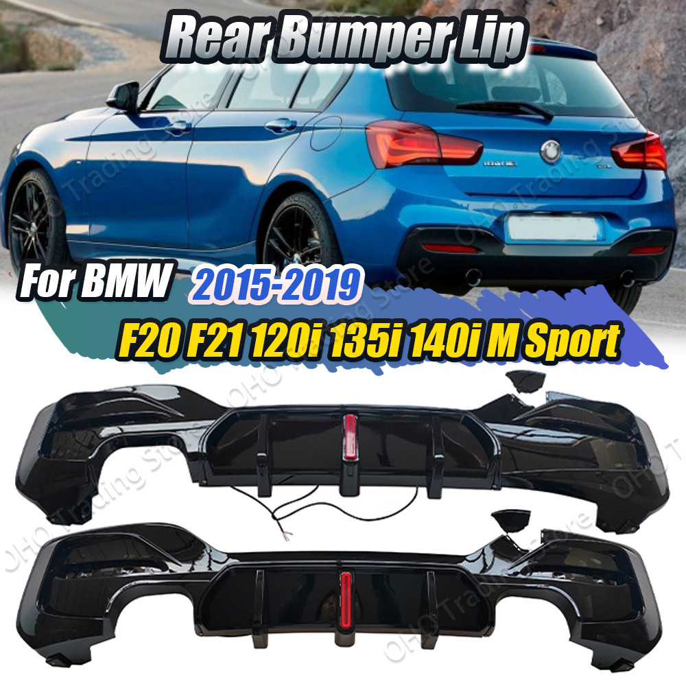 สําหรับ BMW F20 F21 M-Tech 118i 120i 125i M135i M140i M Sport 2015-2019 ด้านหลังกันชน Diffuser Lip ไ