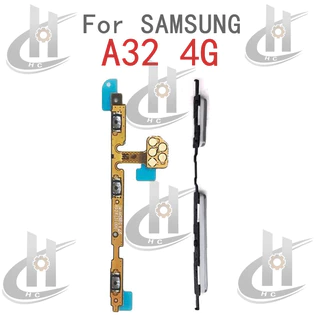 สําหรับ Samsung Galaxy A32 4G A325 ปุ่มด้านข้างปรับระดับเสียงปุ่ม Flex Cable Keys ปุ่มปิดระดับเสียงขึ้นและลงด้านข้างอะไหล่ทดแทน
