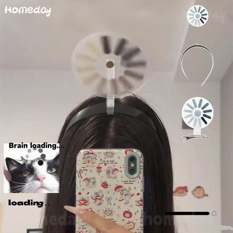 ที่คาดผมคลิปหมุนได้ LOADING สแตนด์บาย สำหรับการสวมใส่ง่ายและสนุก