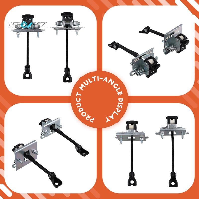 Gzhxdiizi1คู่ด้านหน้า+ด้านหลังประตูบานพับหยุดตรวจสอบสายจํากัดประตูกันชนก้านสาย918n2 9181n3สําหรับ408