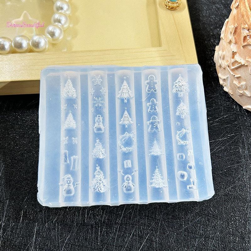 <ดีบีเอฟ-ที> 3ง ซิลิโคนเล็บแม่พิมพ์การ์ตูนน่ารักสุนัขหมีเค้กขนมปังบรรเทาแกะสลัก งiy ออกแบบอะไหล่เล็บเสน่ห์ตกแต่งเล็บเครื่องมือใ