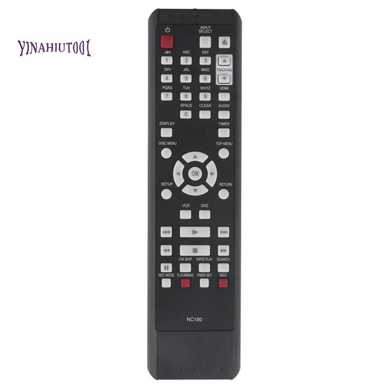 Yinahiut001NC180 รีโมทคอนโทรลสําหรับ DVD VCR NC180UH ZV427FX4 ZV427FX4A Recorder