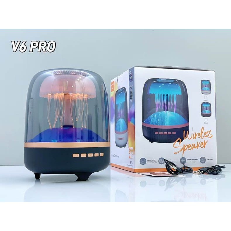 ลำโพงบลูทูธไร้สาย โวลต์6 มือโปร ปืนใหญ่เบส | ไฟพื้นหลังแมงกะพรุน แก้วรุ่นที่4 ของที่ระลึก - รูปที่ 7