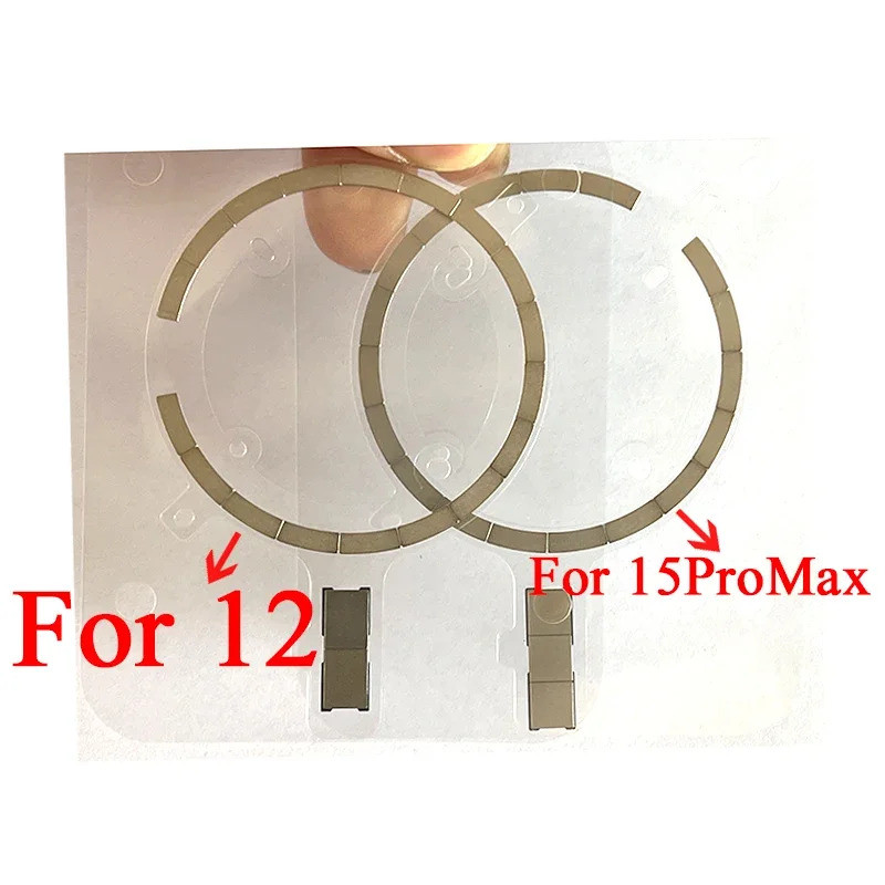 1/2/3 ชิ้นด้านหลัง Magnatic เปลี่ยนสําหรับ iPhone 12 13 14 15 Pro Max ฝาครอบด้านหลังกระจกไร้สายชาร์จแม่เหล็กซ่อม