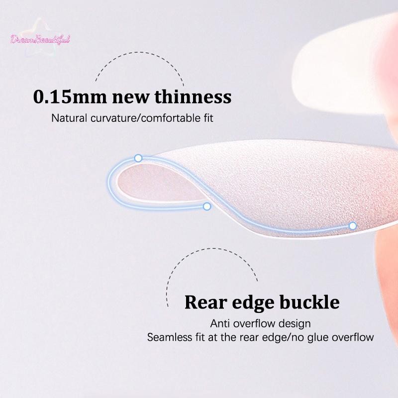 <ดีบีเอฟ-ที> 100ชิ้นกดบนเล็บเคล็ดลับเต็มปกบางเฉียบเล็บปลอมแพทช์เล็บเจลระบบขยายใสเล็บปลอมอุปกรณ์ศิลปะใหม่ - รูปที่ 2