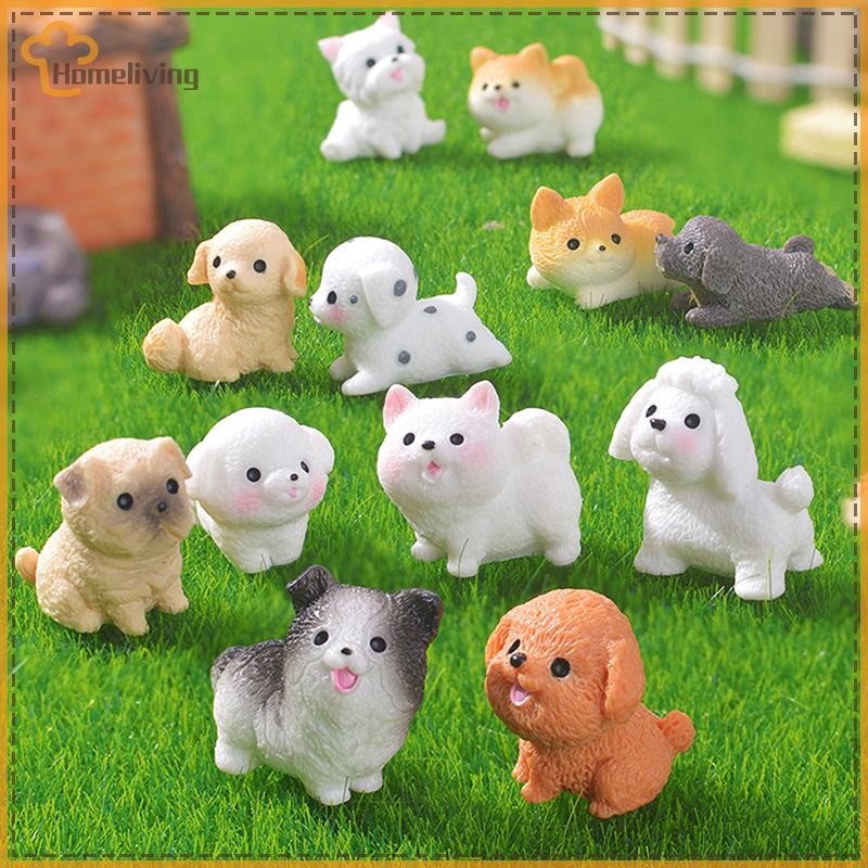 บ้าน 1PC อุปกรณ์โต๊ะ Figurines Miniatures น่ารักการ์ตูนจําลองสุนัข Micro ภูมิทัศน์เครื่องประดับสําหรับตกแต่งบ้าน TH - รูปที่ 2