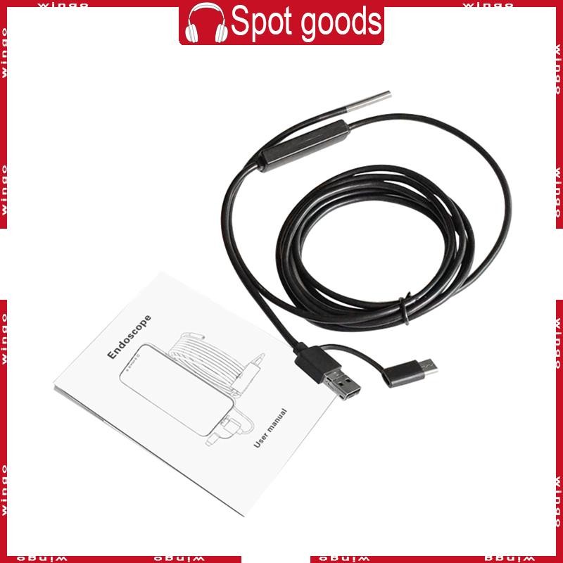 WIN 3 in 1 Borescope 3 9 มม. การตรวจสอบกันน้ํากล้องงู Micro USB และ Type C