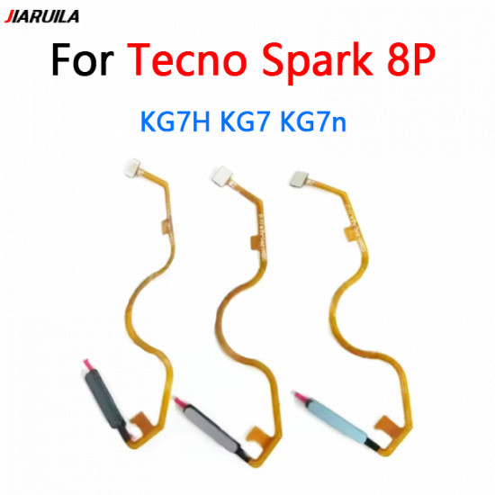 เซ็นเซอร์ลายนิ้วมือสําหรับ Tecno Spark 8P KG7H KG7 KG7n Power Flex Cable อะไหล่