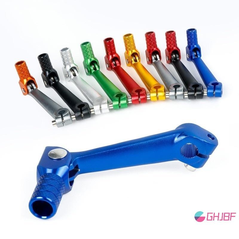 GHJBF] 1 ชิ้น 10 มิลลิเมตรพับอลูมิเนียม Universal รถจักรยานยนต์อุปกรณ์เสริมสั้นเกียร์ Shift สําหรับ 