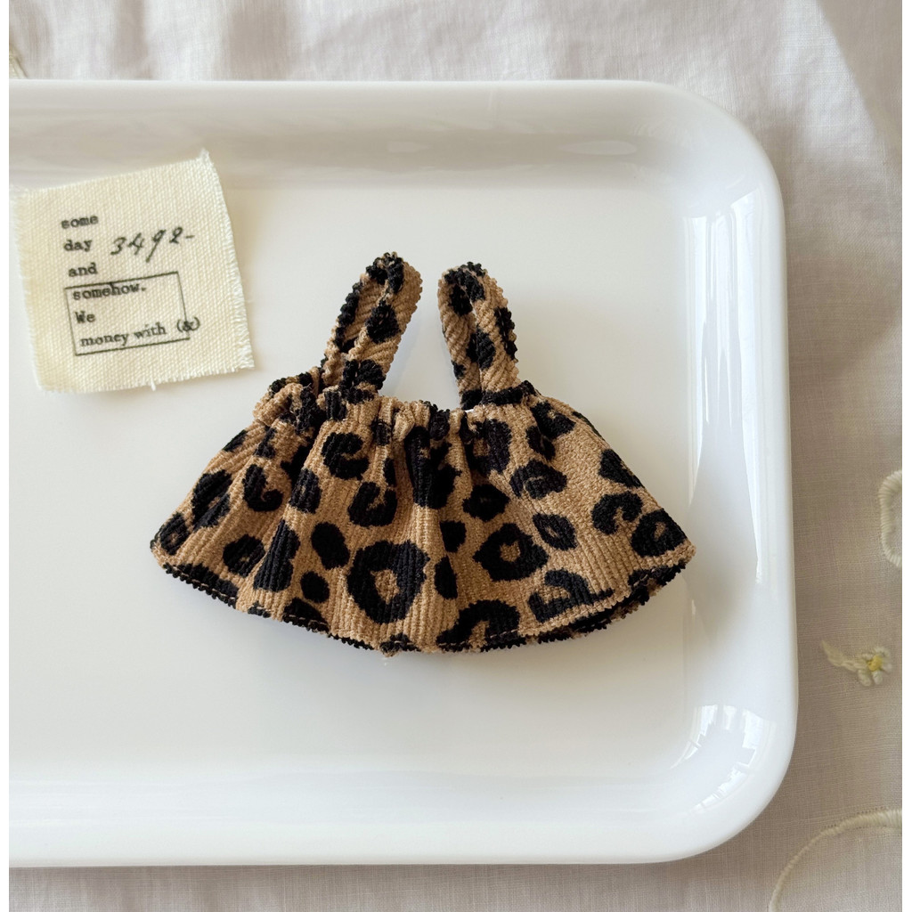 10เซนติเมตรเสื้อผ้าเด็กเสือดาวพิมพ์กระโปรงย้อนยุคผ้าลูกฟูกสายรัดกระโปรงมินิตุ๊กตาตุ๊กตาเสื้อผ้า - รูปที่ 5