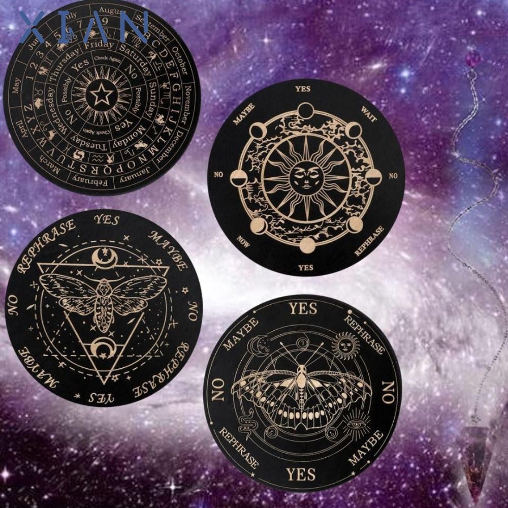 XIANEN Dowsing Divination Board, Magics การทําสมาธิแม่มดแท่นบูชาอุปกรณ์ Star Pendulum Board, Decisio