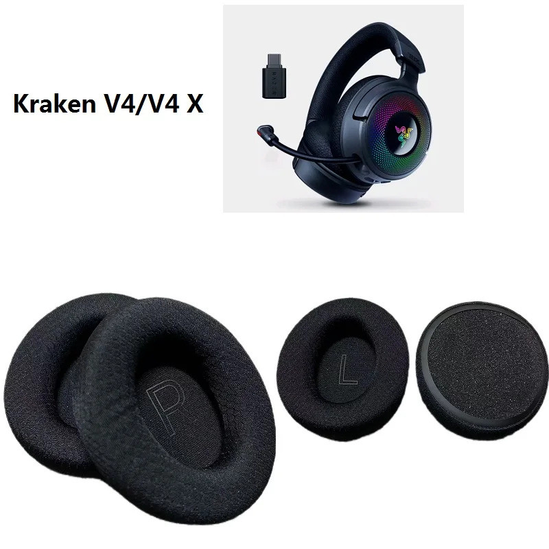 Original Ear pads สําหรับ Razer Kraken V4/V4 X/V4 PRO เกมหูฟังเปลี่ยน V4X Earmuff แผ่นรองหูฟังหมอน