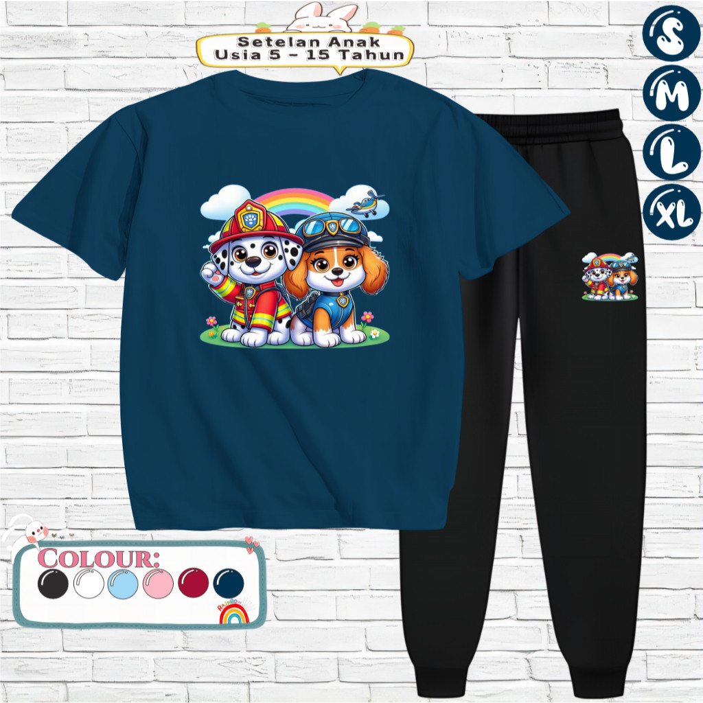 ชุดเสื้อยืดและกางเกงสําหรับเด็ก | เสื้อผ้า ไม่จํากัดเพศ อายุ 5-15 ปี | MARSHALL & SKYE motifs