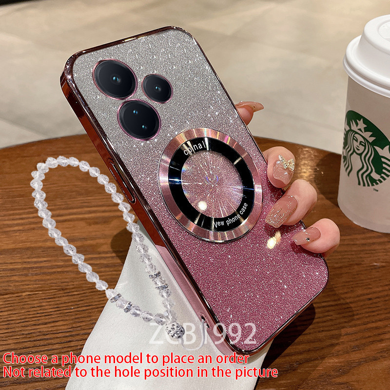 Ultra Thin เคส Infinix HOT 30 30i hot 30 play hot 40 เคสโทรศัพท์ แม่เหล็กดูดชาร์จกระดาษแฟลชใหม่โปร่งใสไฟฟ้า TPU soft case CYMWX04