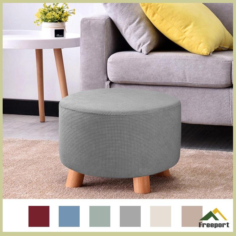 [Szgqmyyx1] Stretch Ottoman Cover Ottoman Slipcovers Round for Lounge Foot Stool Stretch Covers to F