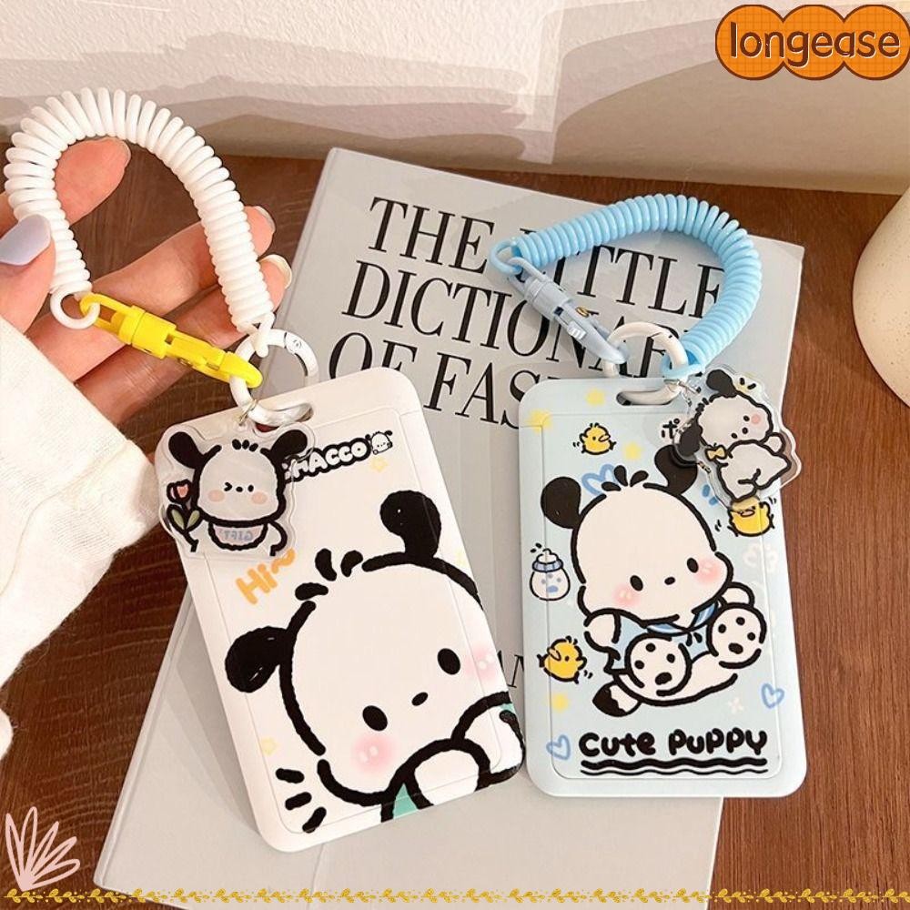 ปลอกหุ้มการ์ดLONGE แบบมัลติฟังก์ชัน Kuromi Pochacco สำหรับบัตรเครดิตและID พลาสติกน่ารัก ใช้งานได้ทั้งที่ทำงานและโรงเรียน