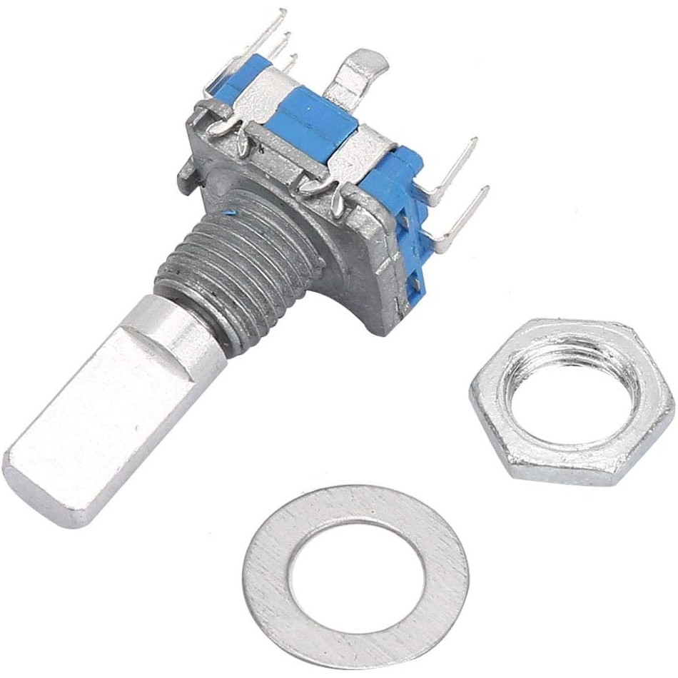 10PCS 5 Pin Rotary Encoder + เครื่องซักผ้า + Nuts DC 5V EC11 Rotary Encoder Coding สวิทช์ดิจิตอล Pot