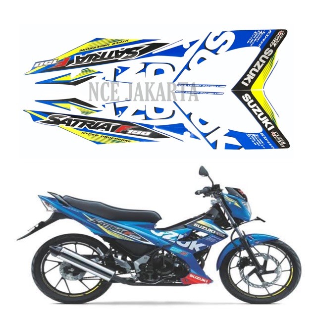 SATRIA F SPECIAL EDITION สีฟ้า 2015 STRIPING สติ๊กเกอร์