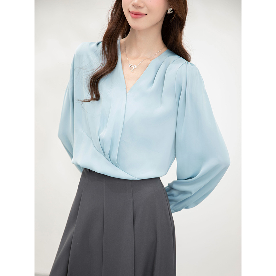 2025 ฤดูใบไม้ร่วงเวอร์ชั่นเกาหลีทุกการแข่งขันคอวีแขนยาวเสื้อหลวมฤดูใบไม้ร่วง GZSS