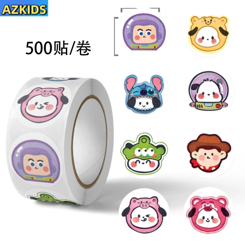 Toy Story Roll Stickers สติ๊กเกอร์การ์ตูน Pacha Dog Cartoon Cute Creative Tape Sealing Stickers Hand