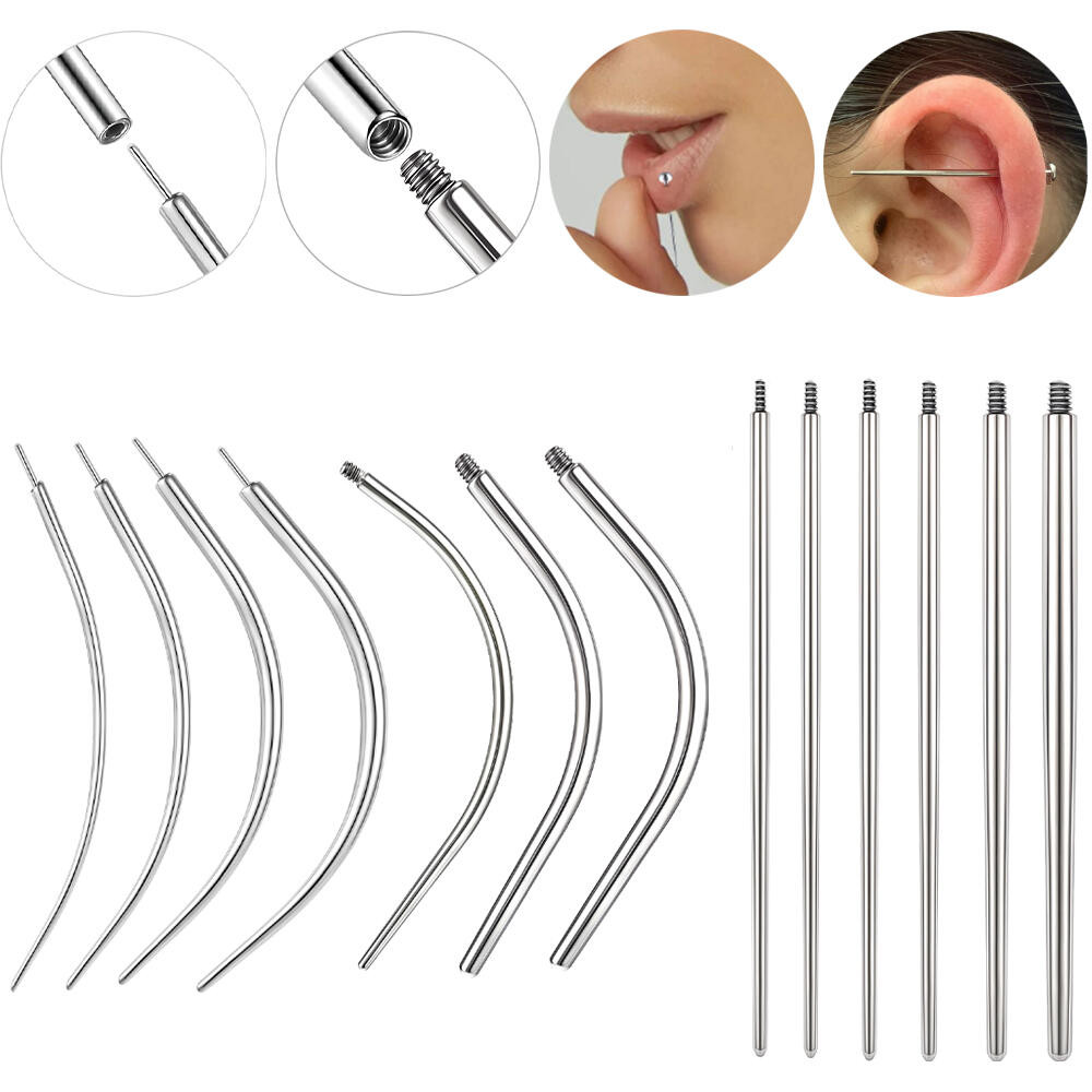 เครื่องมือเจาะจมูกเซ็ท สแตนเลส ขนาด 20G/18G/16G/14G สำหรับใช้ในลัปเร็บและลิปเจาะ มีเข็มนำทาง และสายด้ายภายใน ออกแบบมาเพื่อการเจาะที่สะดวกและแม่นยำ