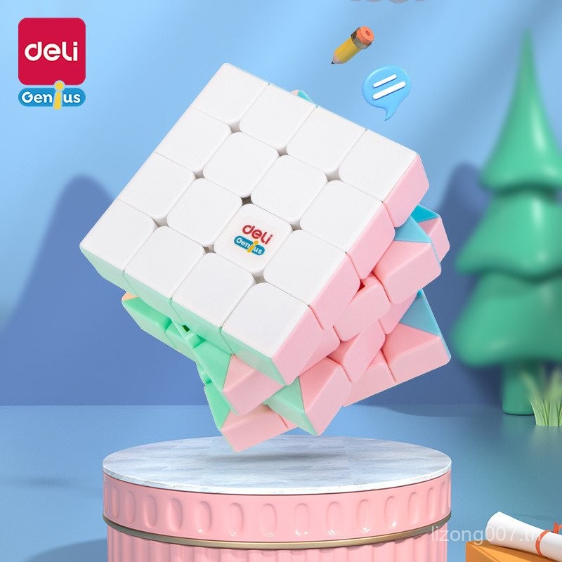 ของเล่นเด็ก Deli Four-Order ของเล่นเพื่อการศึกษา Rubiks Cube ของเล่นเรียบ YP103 Rubiks Cube รู้สึก F