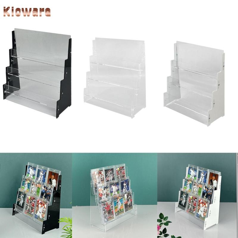 [Kloware] ชั้นวางการ์ดกีฬา ชั้นวางอะคริลิค จอแสดงผลการ์ดดาดฟ้า Riser Sleeved Trading การ์ดขาตั้งจอแสดงผล