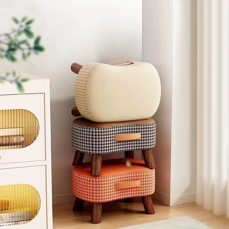 Greenforst เก้าอี้สตูล เก้าอี้วางเท้า เก้าอี้ทรงกลมสไตล์มินิมอล เบาะนุ่ม รุ่น 2214