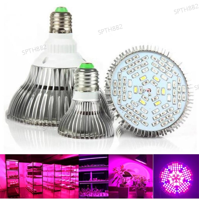 LED Plant Grow Light E27 หลอดไฟเติบโตหลอดไฟ Growtent กล่อง Hydroponic ดอกไม้ในร่ม TH8B2