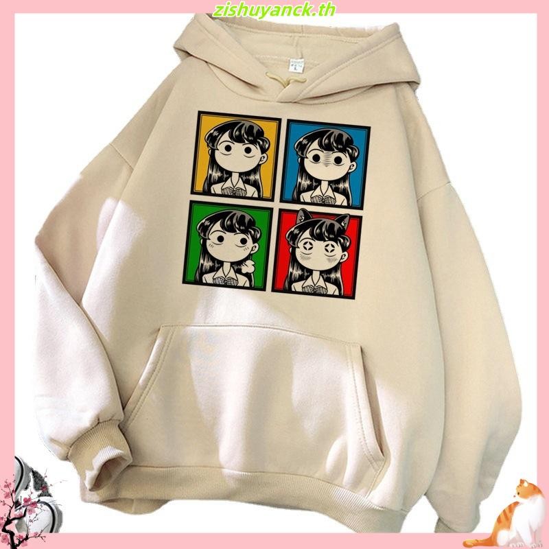 เสื้อกันหนาว มีฮู้ด ลายกราฟฟิค Komi Cant Communicate Komi Shouko 2022 Ulzzang y2k สไตล์ฮาราจูกุ สําห