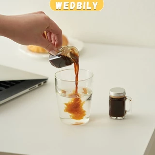 Wedbily ขวดแก้วกาแฟ 35ml 120ml ขนาดเล็ก สําหรับใส่ตัวอย่างกาแฟ น้ําผึ้ง mini เอสเปรสโซ่ Coffee cup