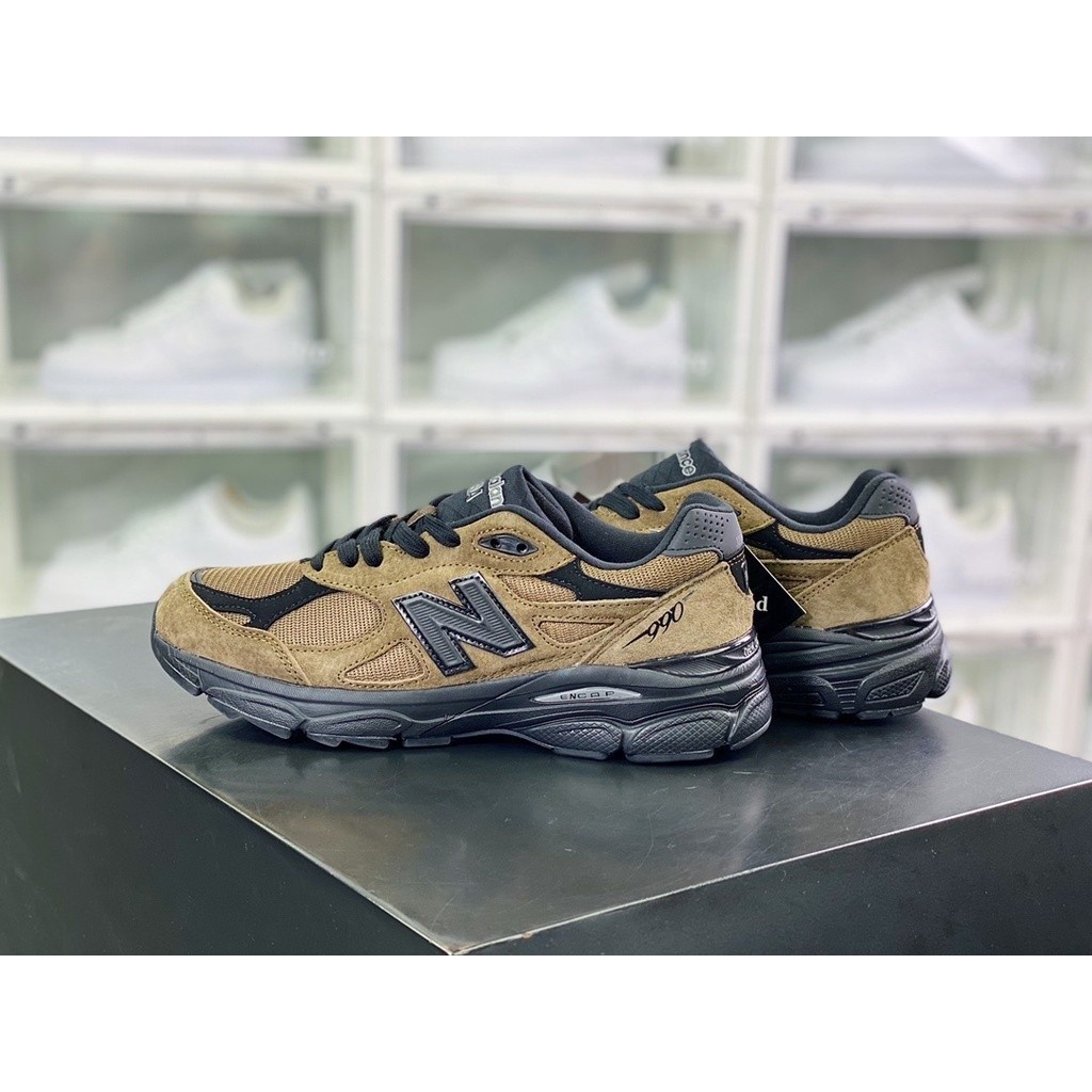 Jjjjound x New Balance 990 v3 สีน้ําตาลสีดํา Retro Casual รองเท้าผ้าใบสําหรับผู้ชายผู้หญิง M990JJ3