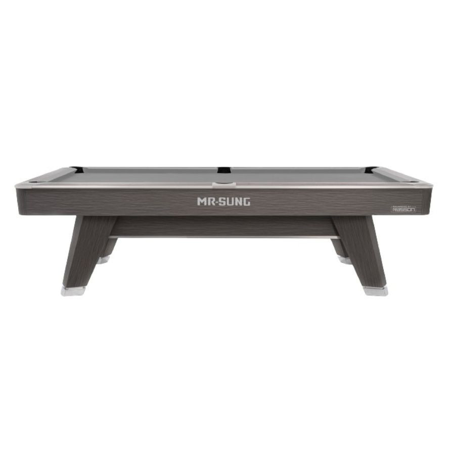 MR-SUNG Acurra by Rasson Grey Pool Table 8ft - Drop Pockets