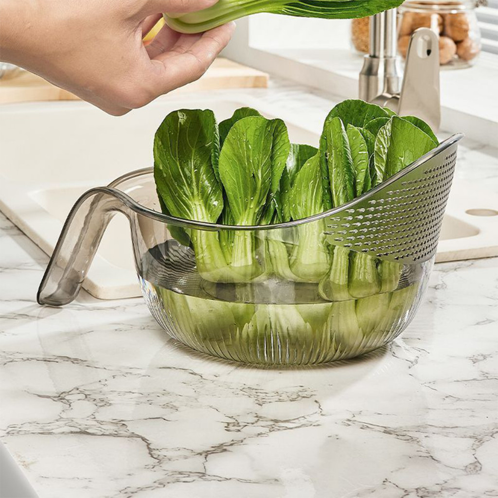 ตะกร้ากรองน้ำล้างผลไม้ ซาวข้าว ที่ล้างผักผลไม้ ระบายน้ำได้ 
 - รูปที่ 4