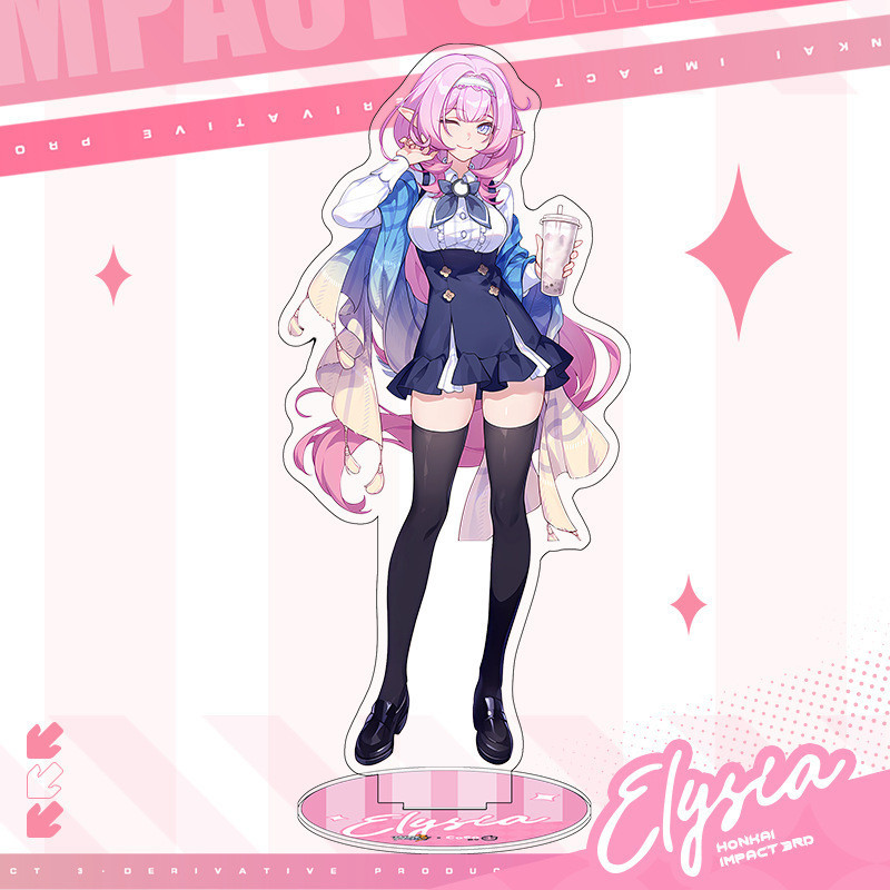 พวงกุญแจ, สแตนดี้, ผลกระทบ Honkai 3 Elysia Key Ring Kiana Kaslana อะนิเมะมังงะโต๊ะศึกษาตกแต่ง