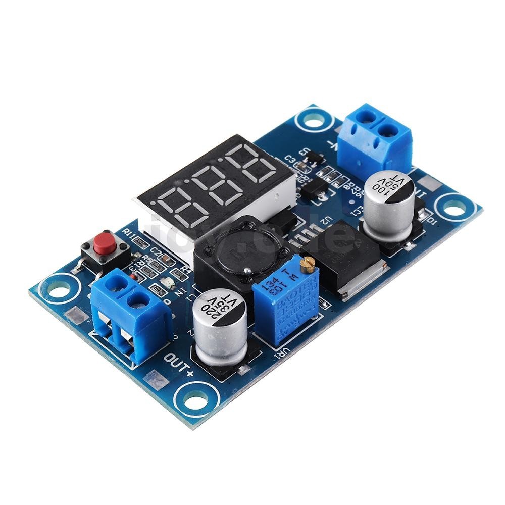 Lm2596 DC-DC เครื่องปรับแรงดันไฟฟ้าปรับขั้นตอนลงโมดูลจ่ายไฟพร้อมจอแสดงผล