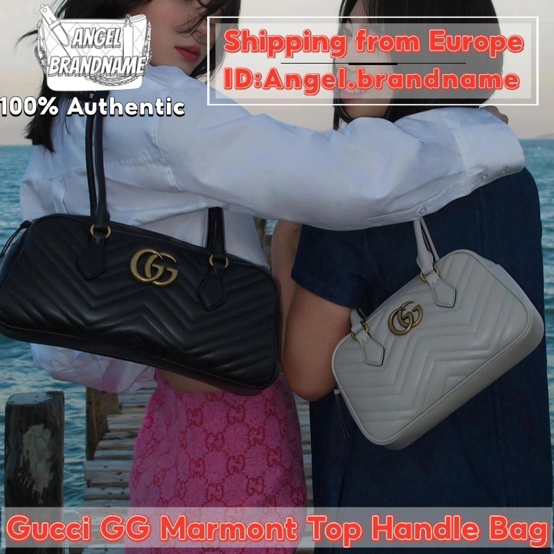 Gucci GUCCI GG Marmont Small/Medium Top Handle Bag กระเป๋าผู้หญิง/กระเป๋าสะพาย