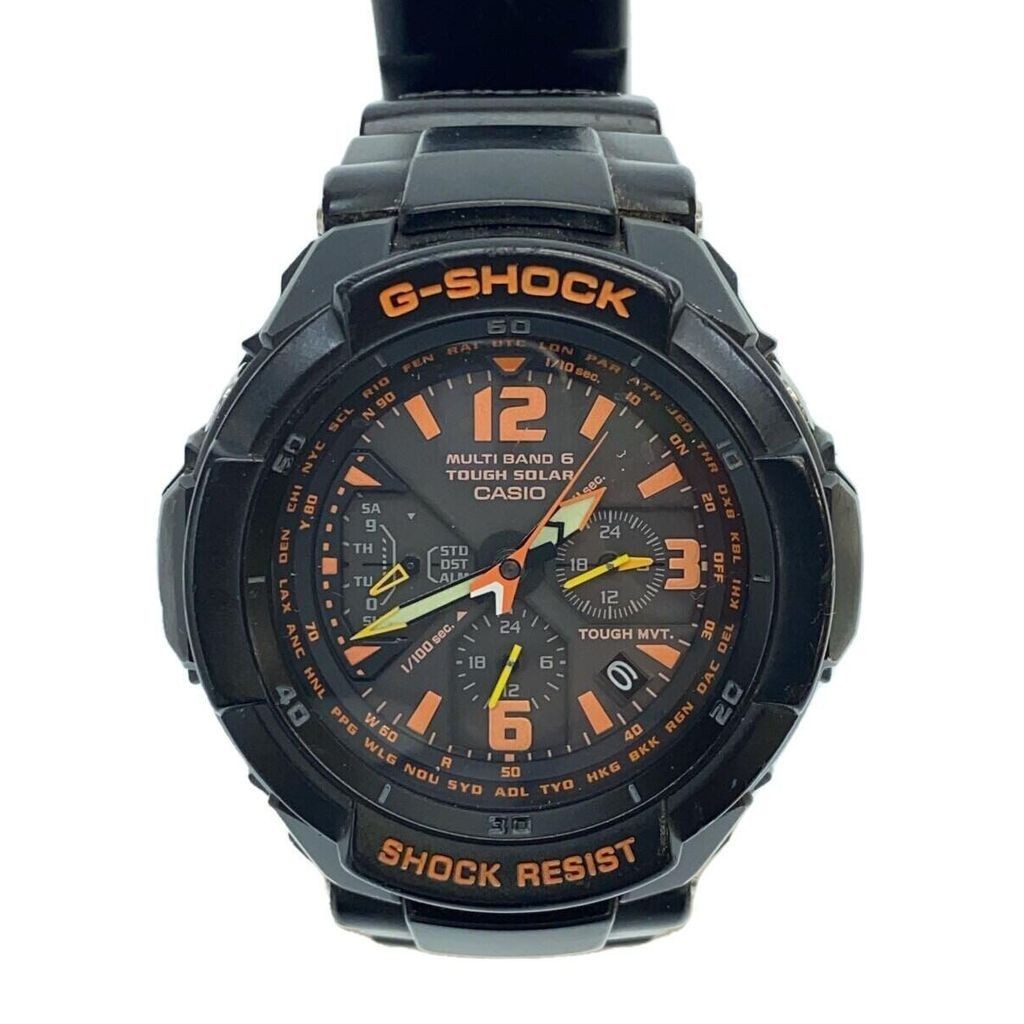 CASIO Wrist Watch G-Shock Black Men's Solar Analog Direct from Japan Secondhand 2338643324398