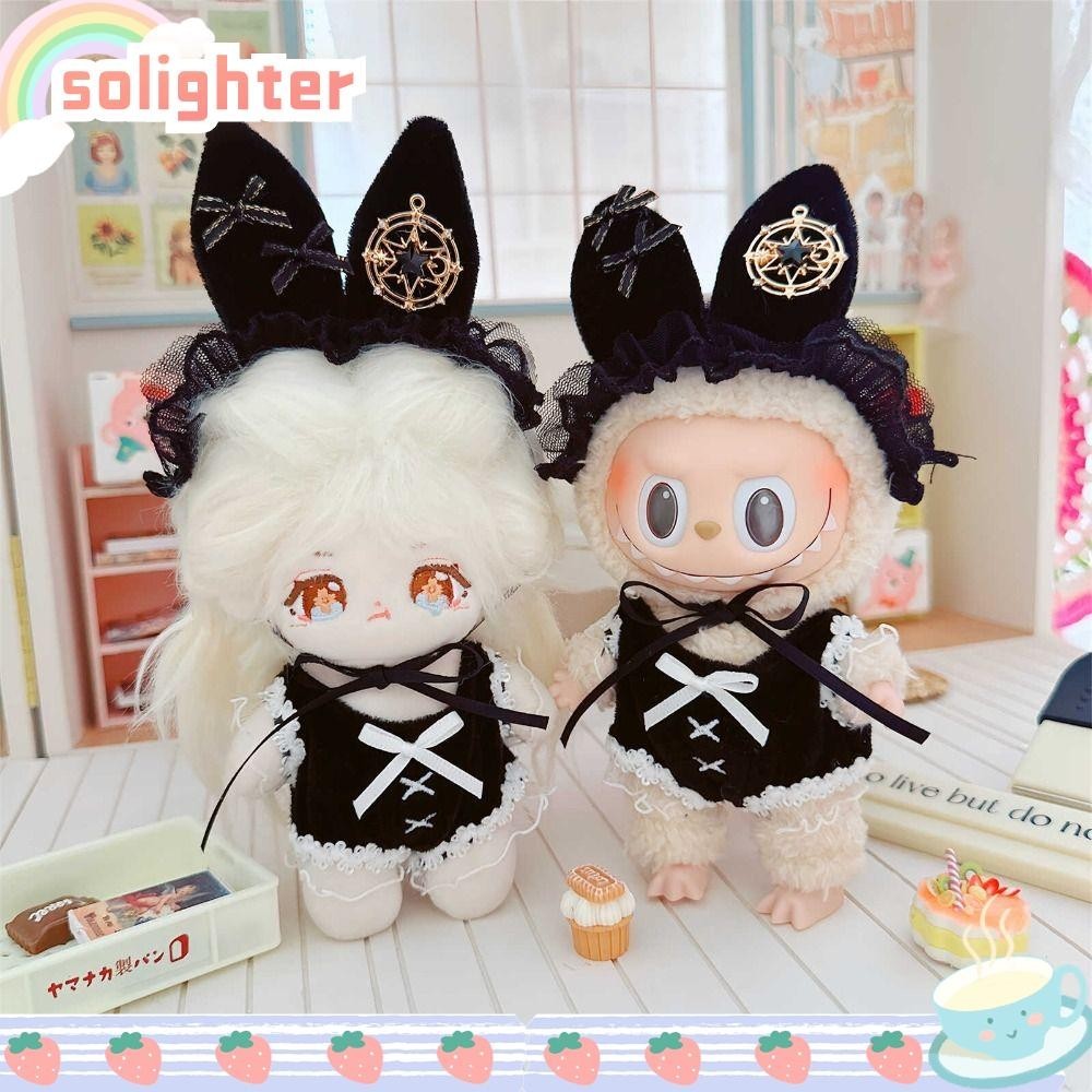 Solighter Labubu Doll Clothes, Labubu Time To Chill Filled Handmade Doll Accessories, Cotton Doll|Cos Gift เสื้อผ้าตุ๊กตาทํามือสําหรับตุ๊กตาลาบู 17 ซม.
