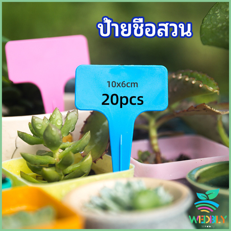 W.B.【มีสินค้าในสต๊อก】 ป้ายพลาสติก mini ป้ายชื่อแคคตัส ป้ายชื่อสวน ป้ายไม้ดอกไม้ garden label