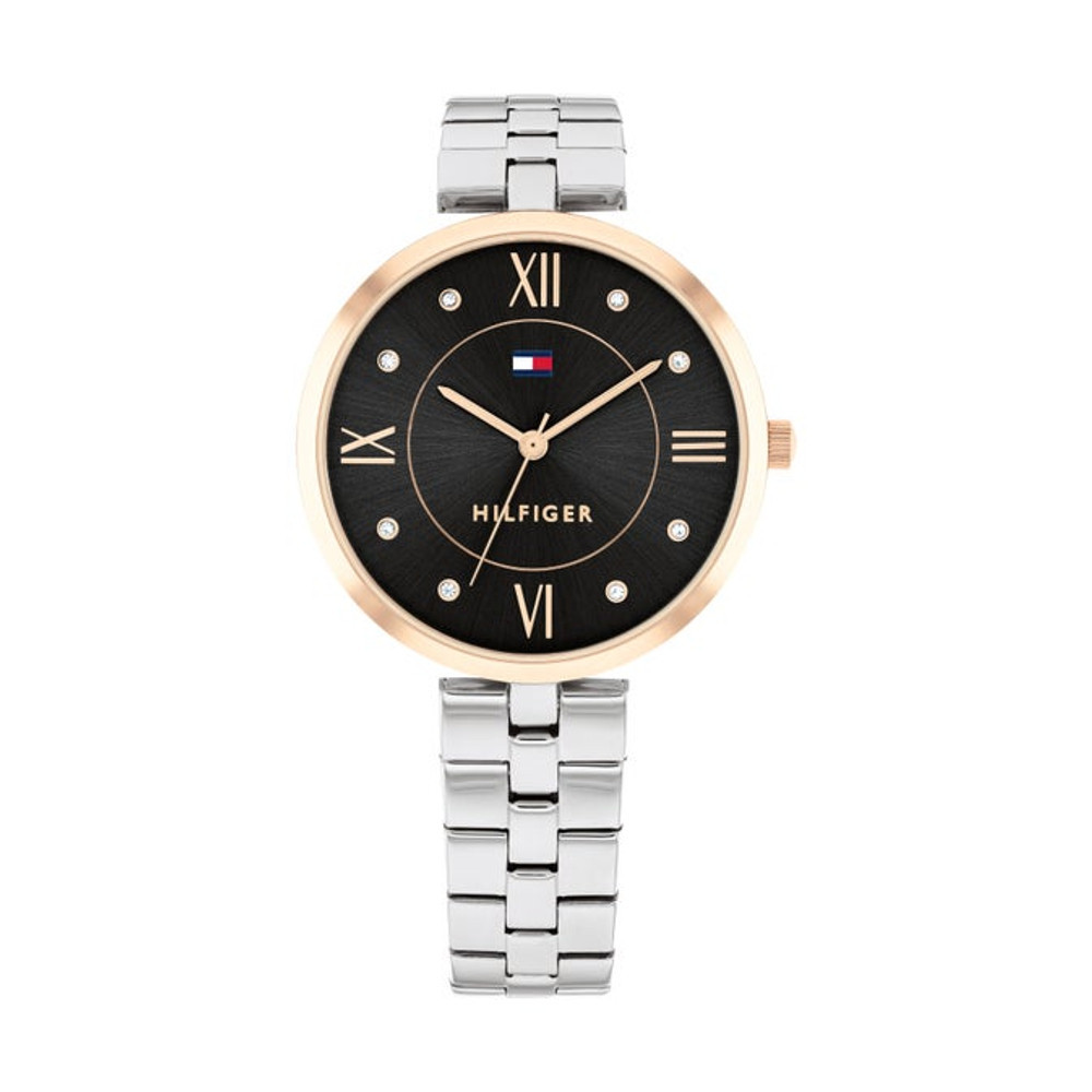 Tommy Hilfiger TH1782684 Watch Ella Ladies Black (Rain & splash resistant) นาฬิกาข้อมือผู้หญิง สี Silver